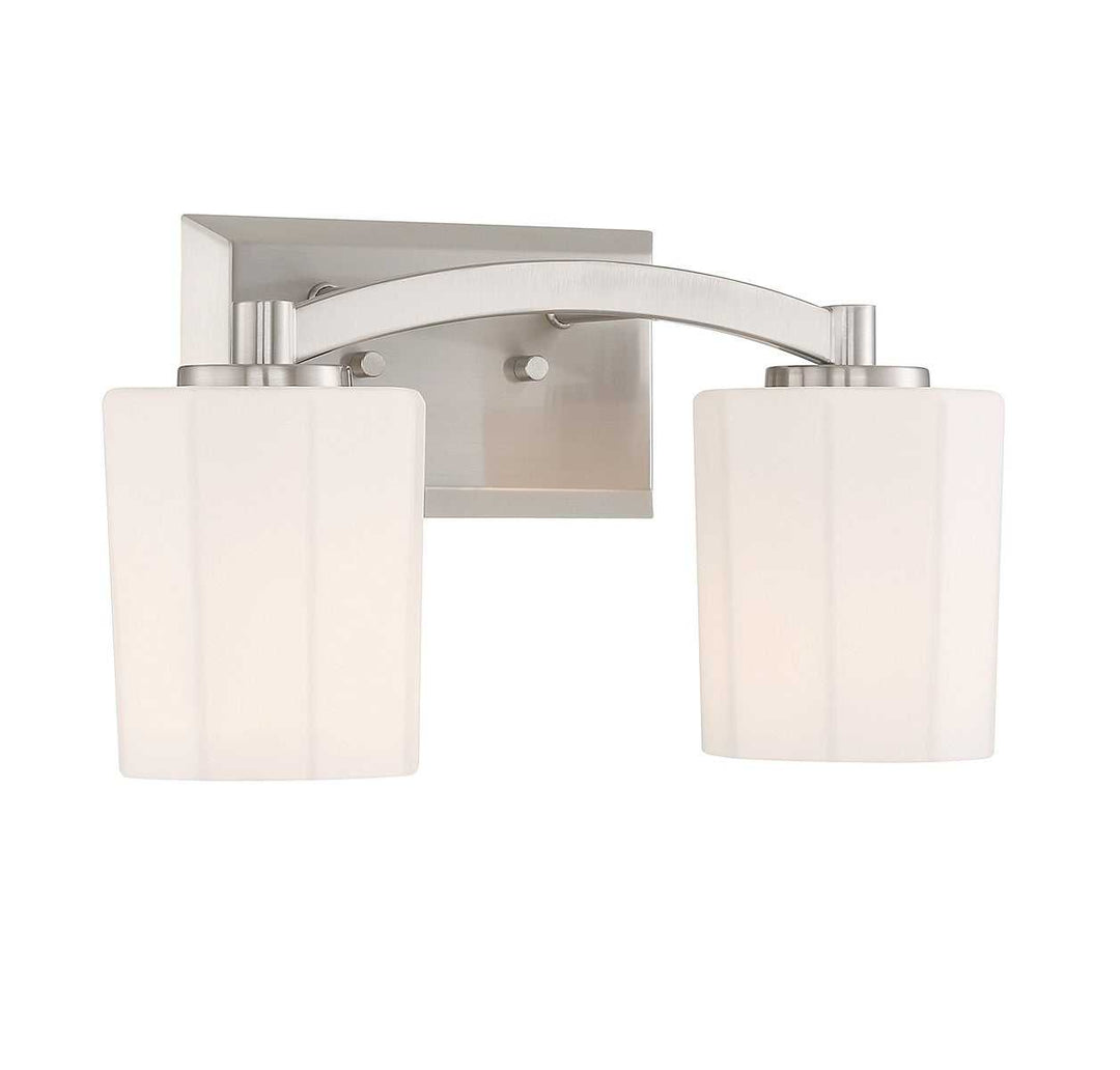Whitney Two Light Bathroom Vanity in Satin Nickel Savoy House