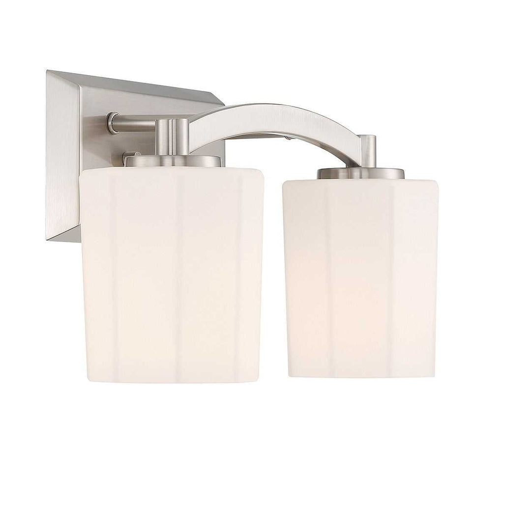 Whitney Two Light Bathroom Vanity in Satin Nickel Savoy House