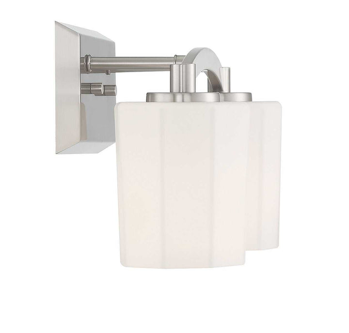 Whitney Two Light Bathroom Vanity in Satin Nickel Savoy House