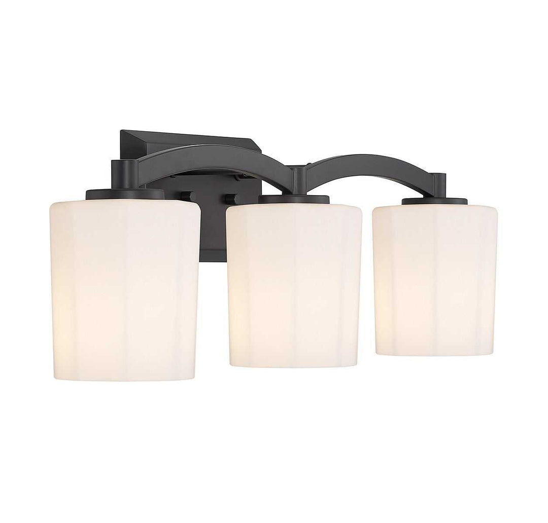 Whitney Three Light Bathroom Vanity in Matte Black Savoy House