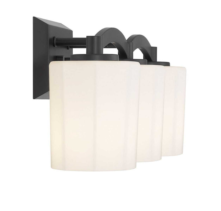 Whitney Three Light Bathroom Vanity in Matte Black Savoy House