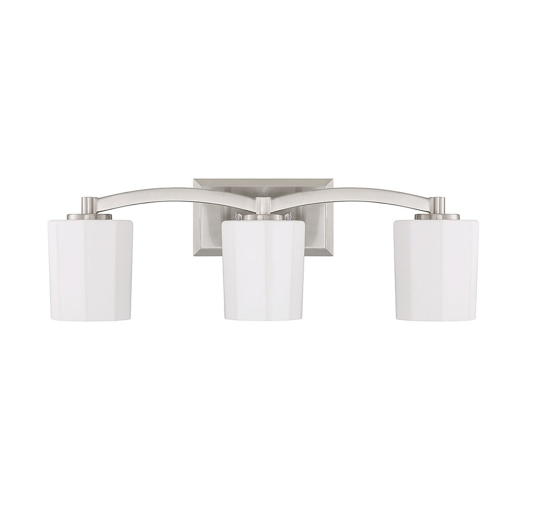 Whitney Three Light Bathroom Vanity in Satin Nickel Savoy House