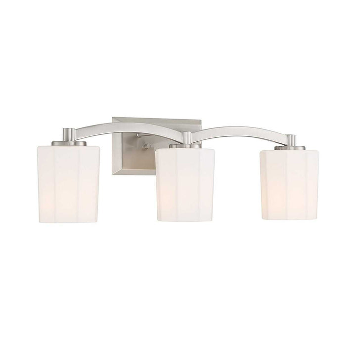 Whitney Three Light Bathroom Vanity in Satin Nickel Savoy House