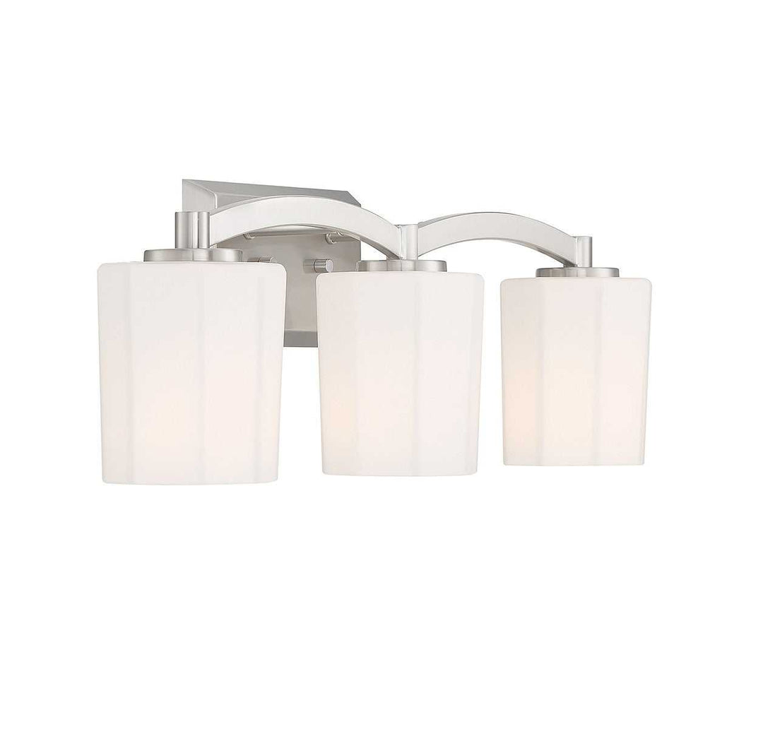 Whitney Three Light Bathroom Vanity in Satin Nickel Savoy House