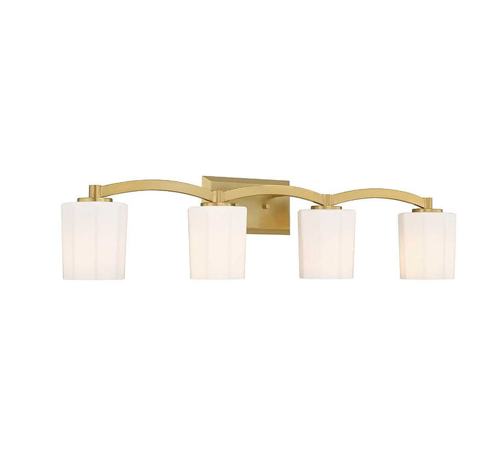 Whitney Four Light Bathroom Vanity in Warm Brass Savoy House