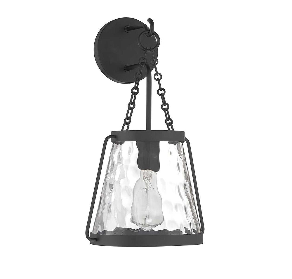 Crawford One Light Wall Sconce in Matte Black Savoy House