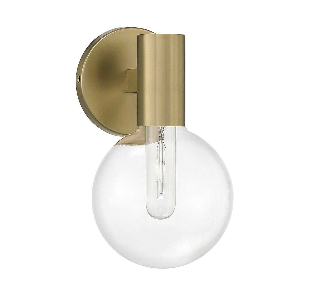 Wright One Light Wall Sconce in Warm Brass Savoy House