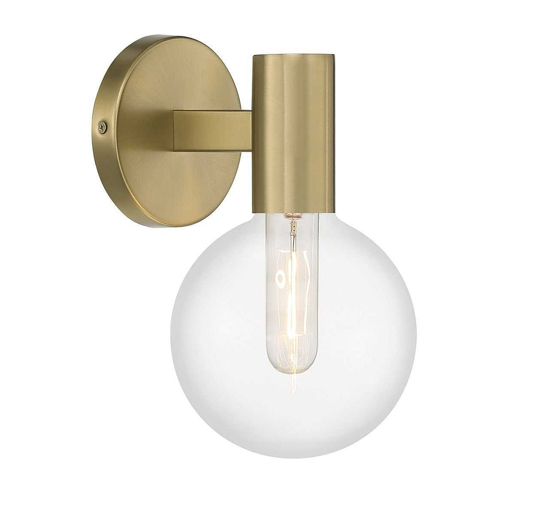 Wright One Light Wall Sconce in Warm Brass Savoy House