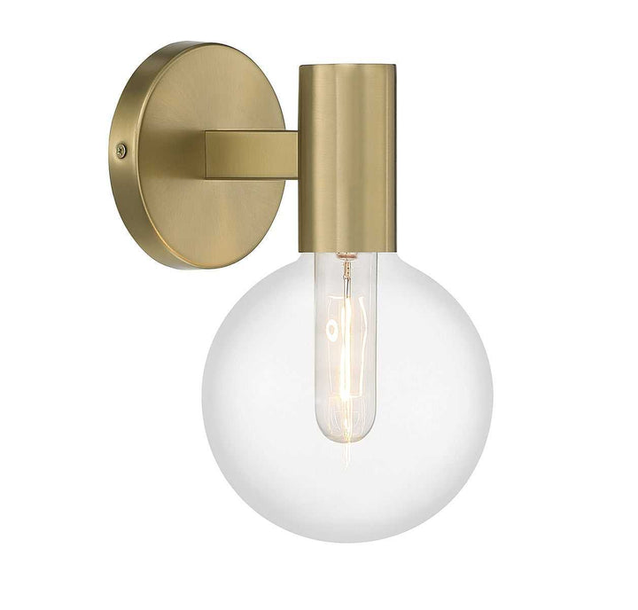 Wright One Light Wall Sconce in Warm Brass Savoy House