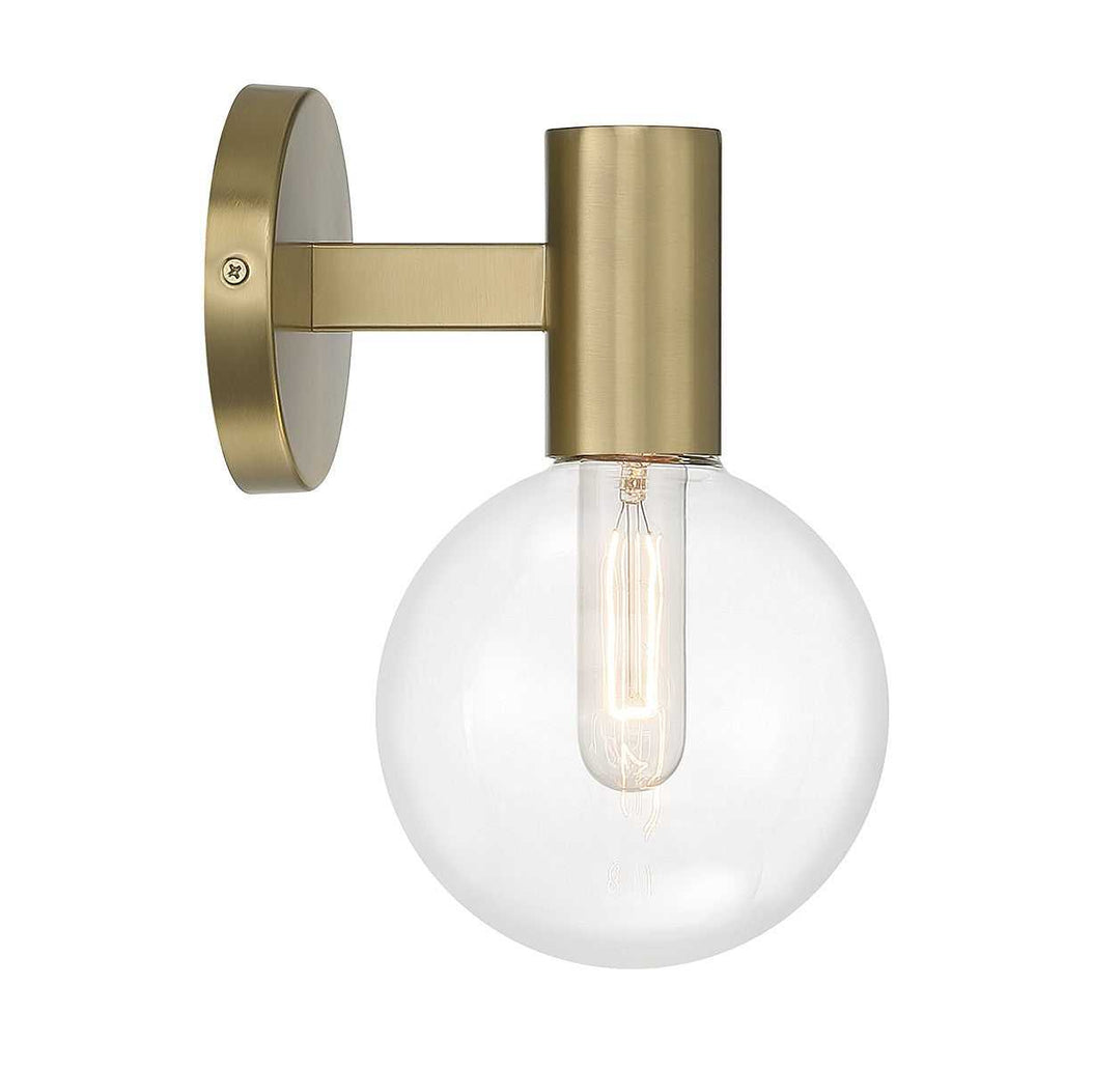 Wright One Light Wall Sconce in Warm Brass Savoy House