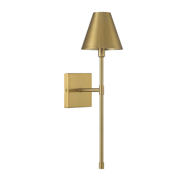 Jefferson One Light Wall Sconce in Warm Brass Savoy House