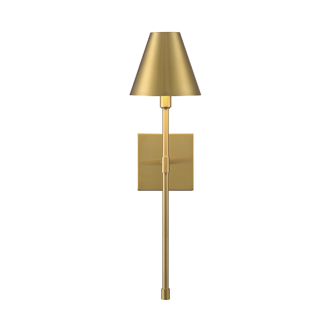 Jefferson One Light Wall Sconce in Warm Brass Savoy House