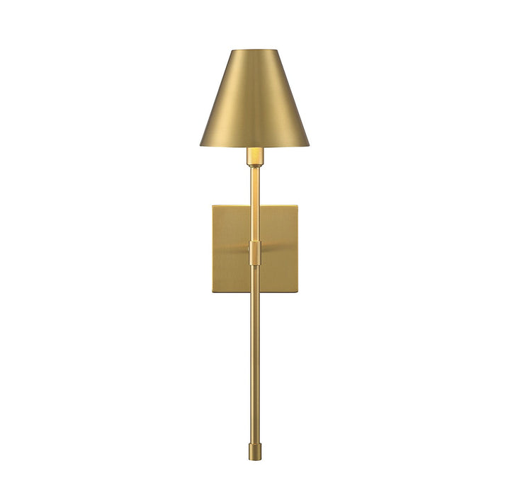 Jefferson One Light Wall Sconce in Warm Brass Savoy House