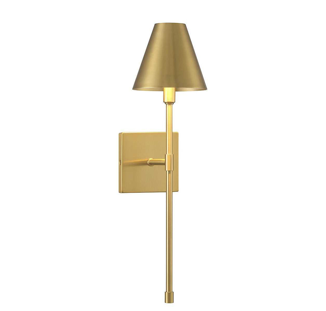 Jefferson One Light Wall Sconce in Warm Brass Savoy House