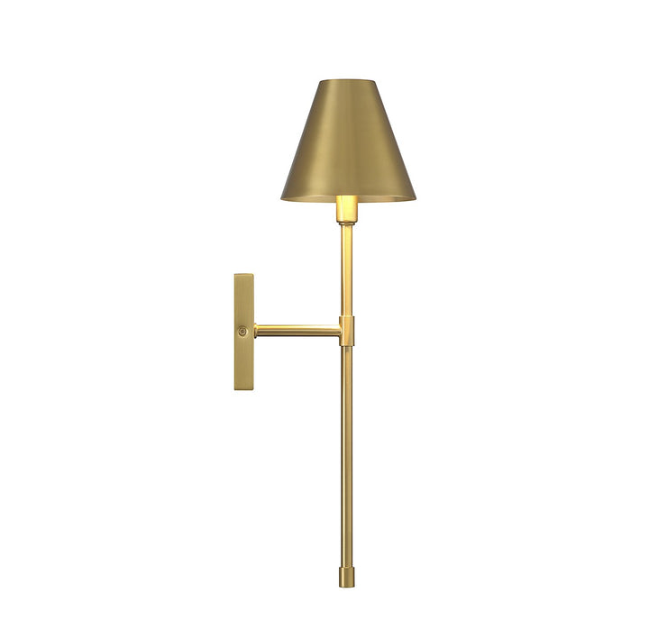 Jefferson One Light Wall Sconce in Warm Brass Savoy House