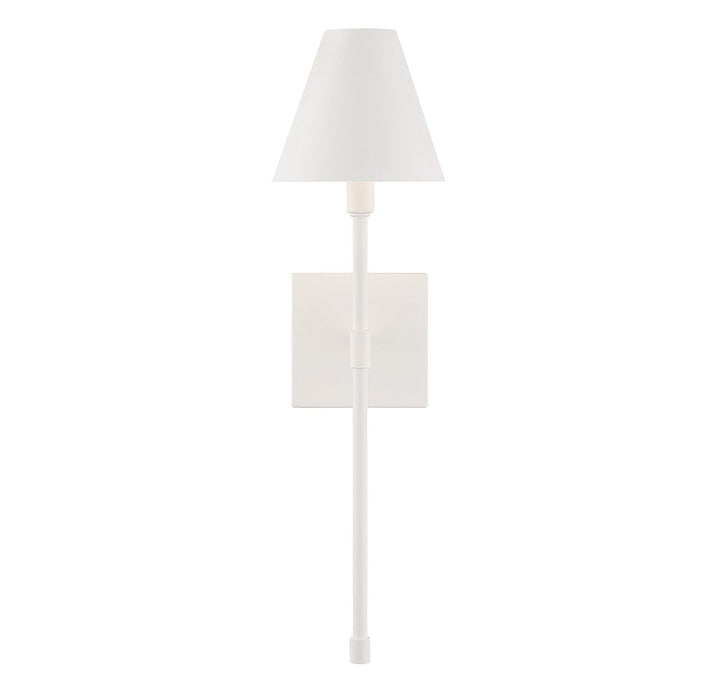 Jefferson One Light Wall Sconce in Bisque White Savoy House