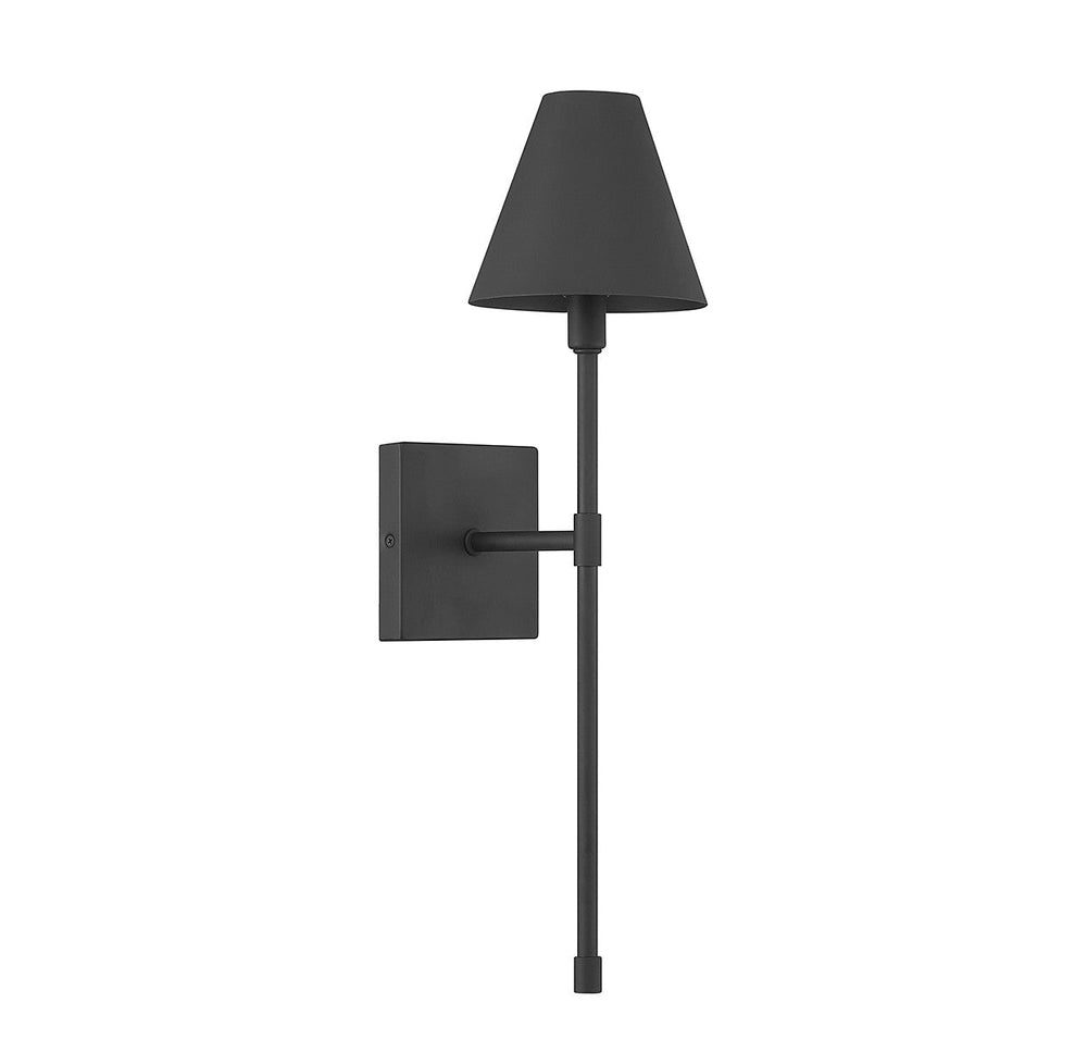 Jefferson One Light Wall Sconce in Matte Black Savoy House