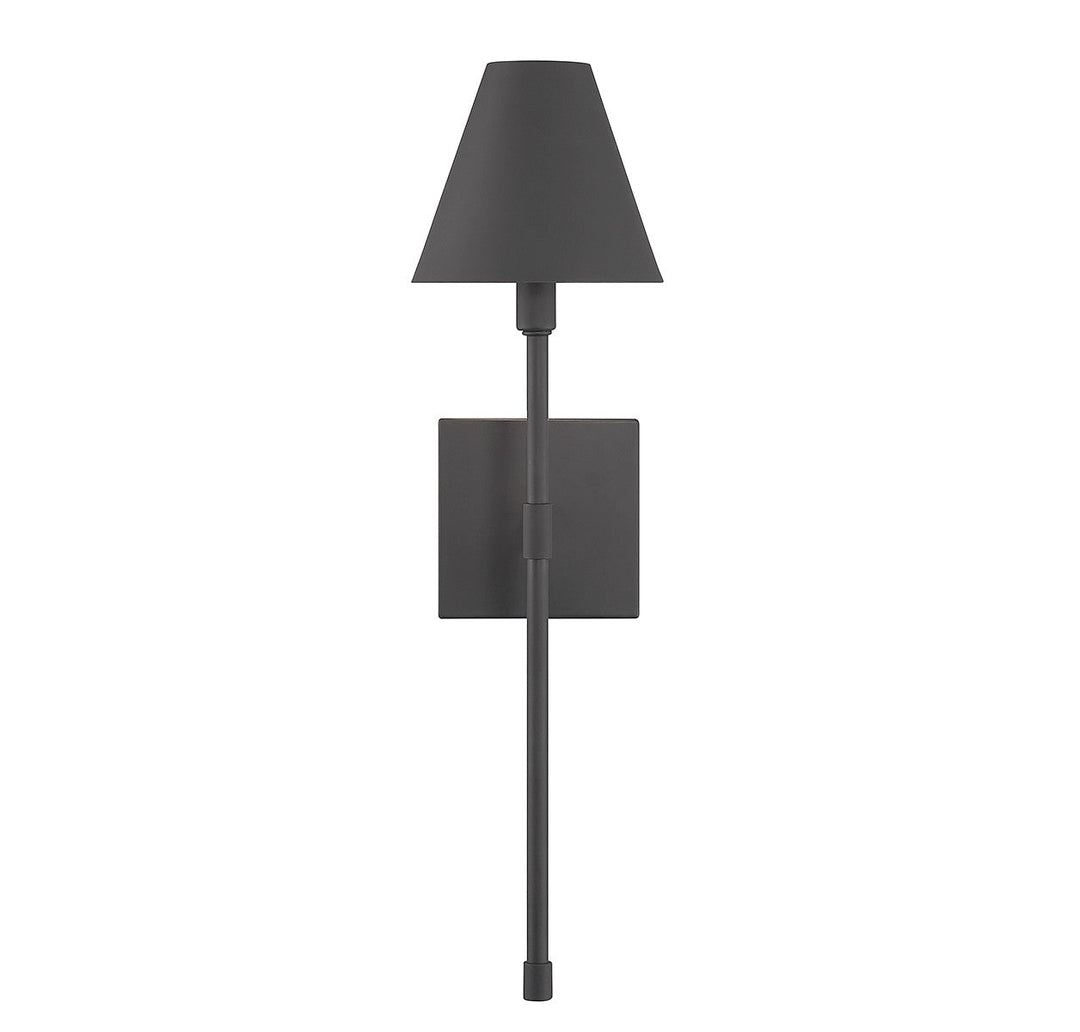 Jefferson One Light Wall Sconce in Matte Black Savoy House