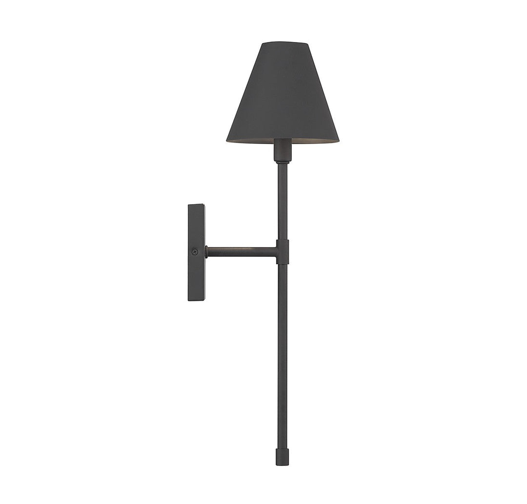 Jefferson One Light Wall Sconce in Matte Black Savoy House