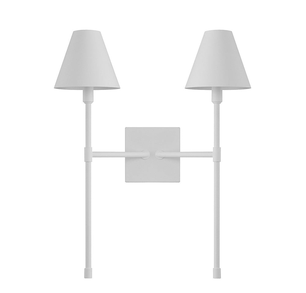 Jefferson Two Light Wall Sconce in Bisque White Savoy House