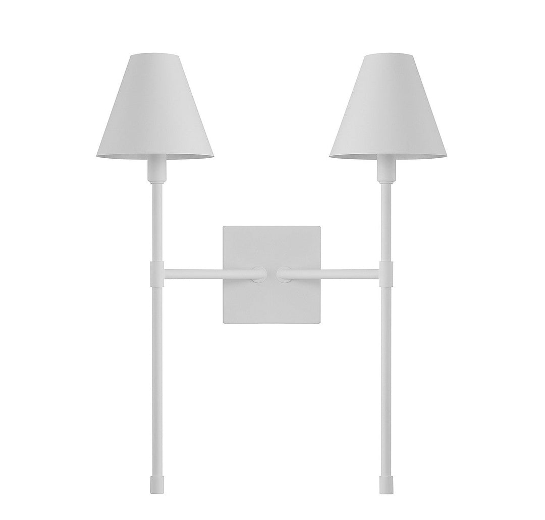 Jefferson Two Light Wall Sconce in Bisque White Savoy House