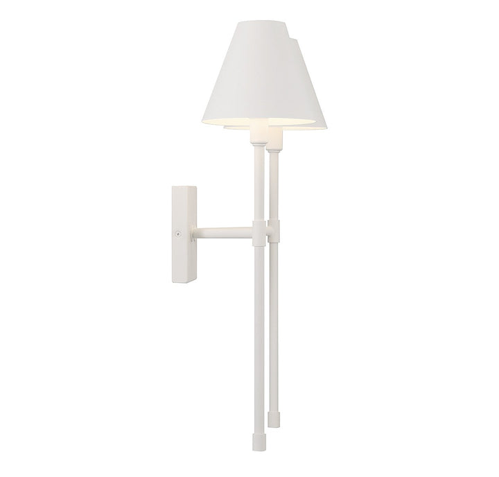 Jefferson Two Light Wall Sconce in Bisque White Savoy House