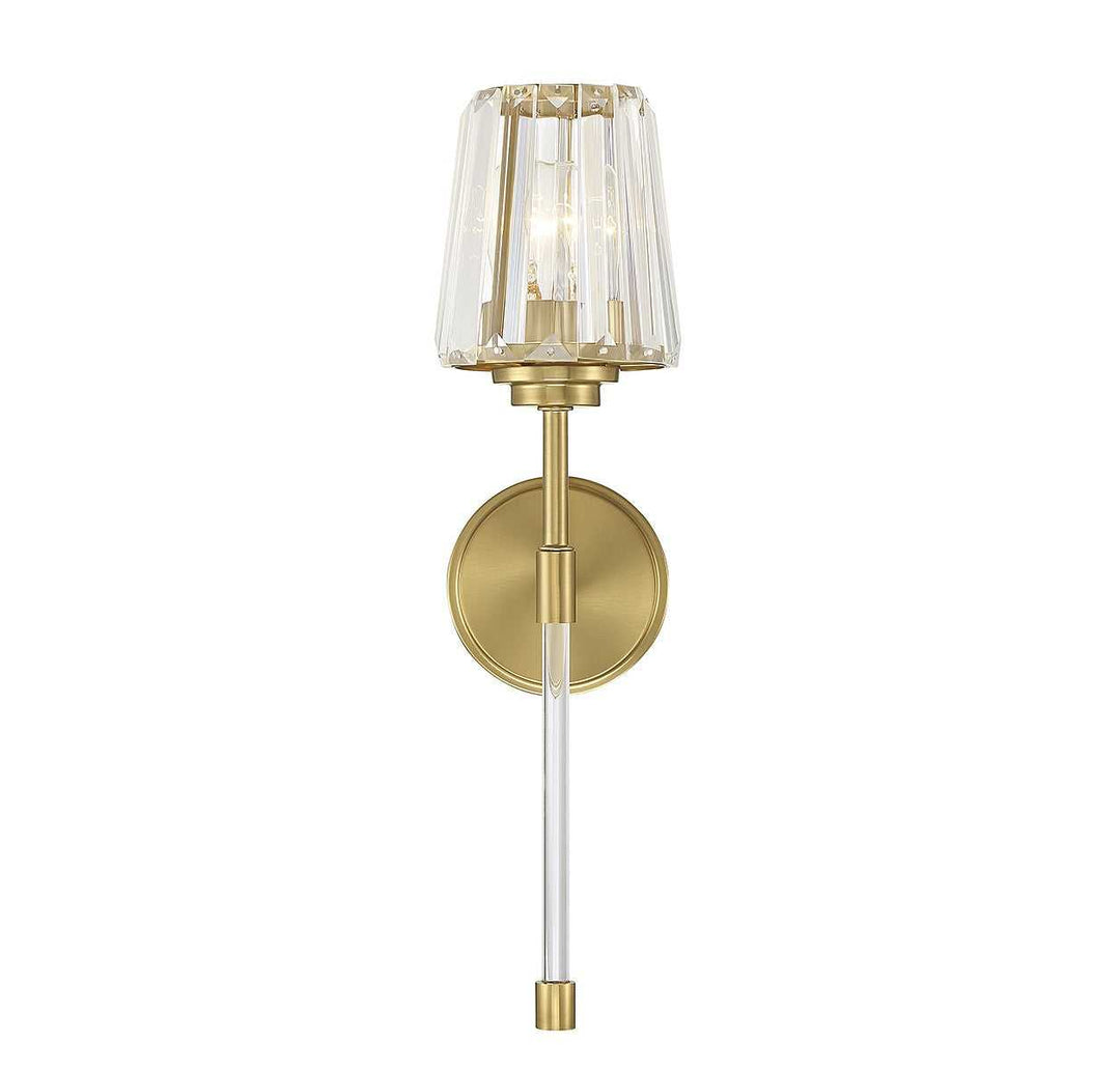 Garnet One Light Wall Sconce in Warm Brass Savoy House