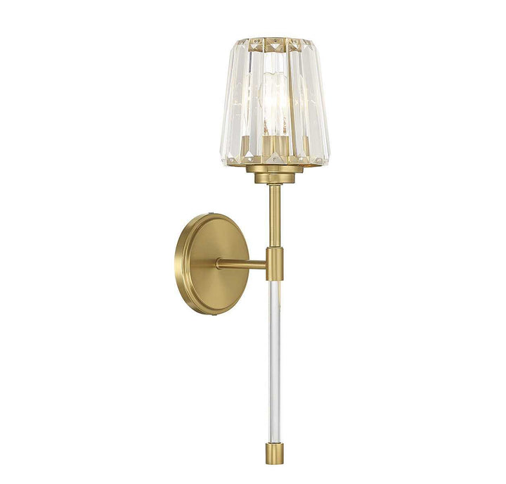 Garnet One Light Wall Sconce in Warm Brass Savoy House