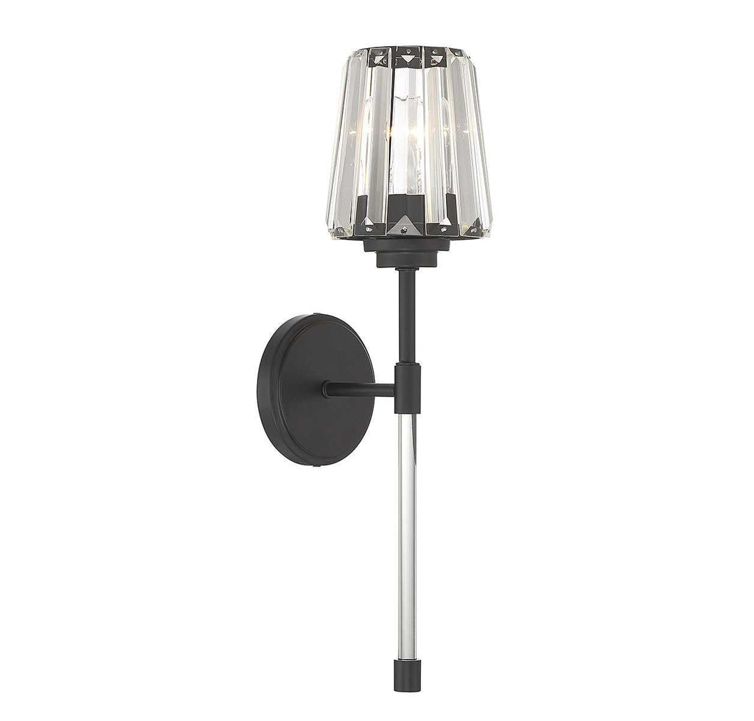 Garnet One Light Wall Sconce in Matte Black Savoy House