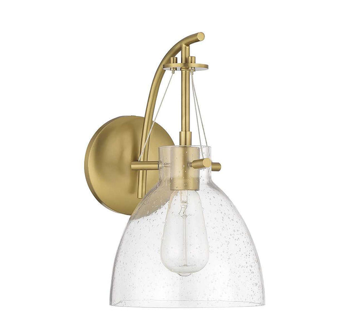 Foster One Light Wall Sconce in Warm Brass Savoy House