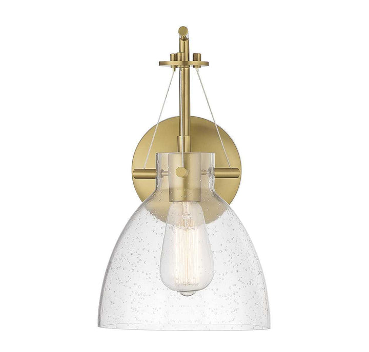 Foster One Light Wall Sconce in Warm Brass Savoy House