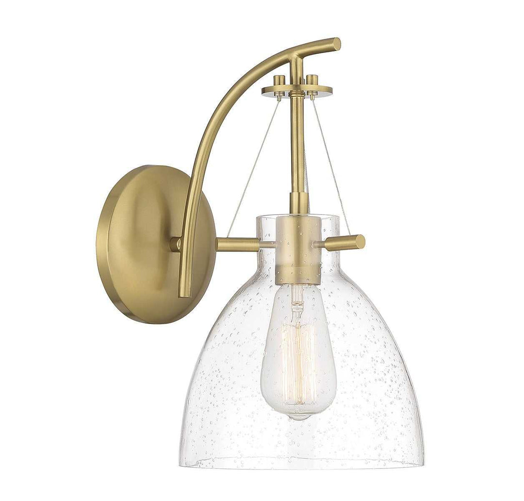 Foster One Light Wall Sconce in Warm Brass Savoy House