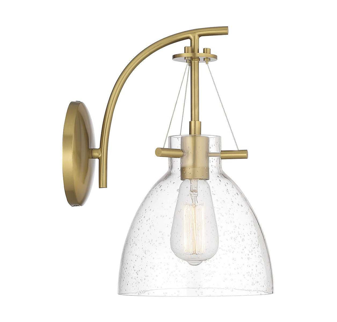Foster One Light Wall Sconce in Warm Brass Savoy House