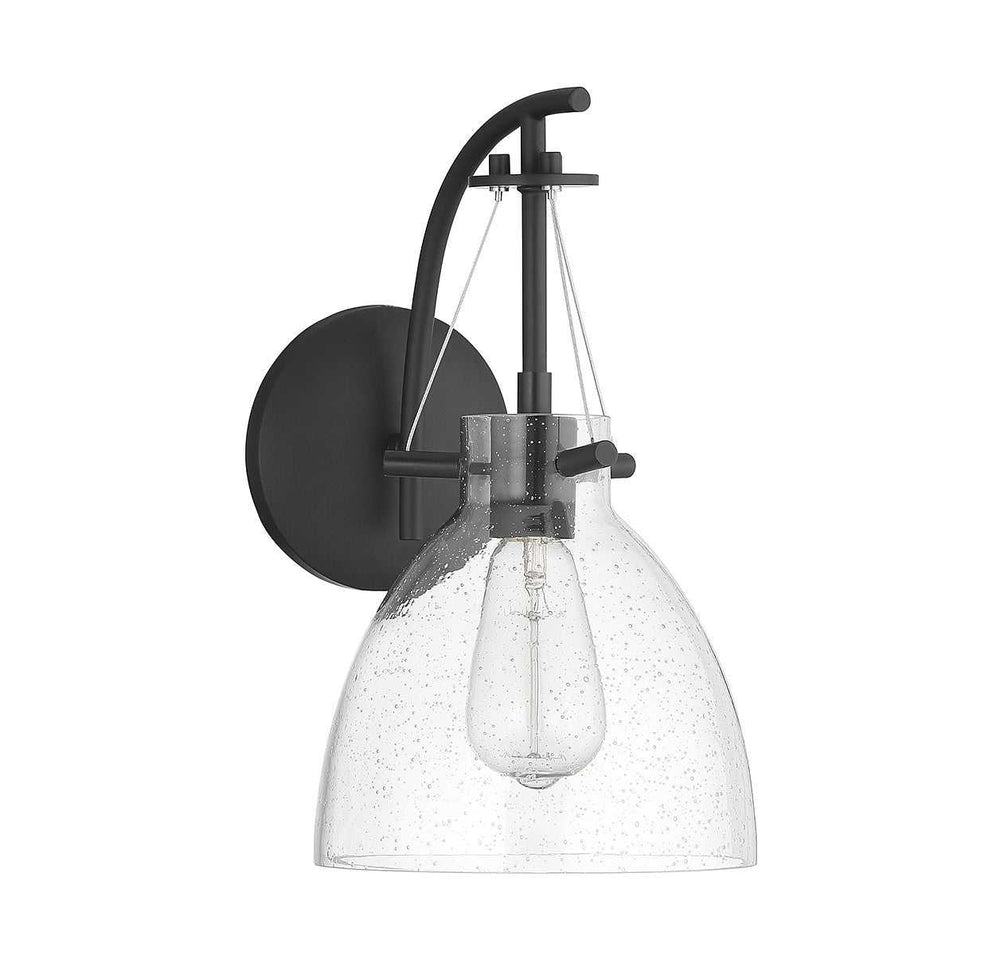 Foster One Light Wall Sconce in Matte Black Savoy House