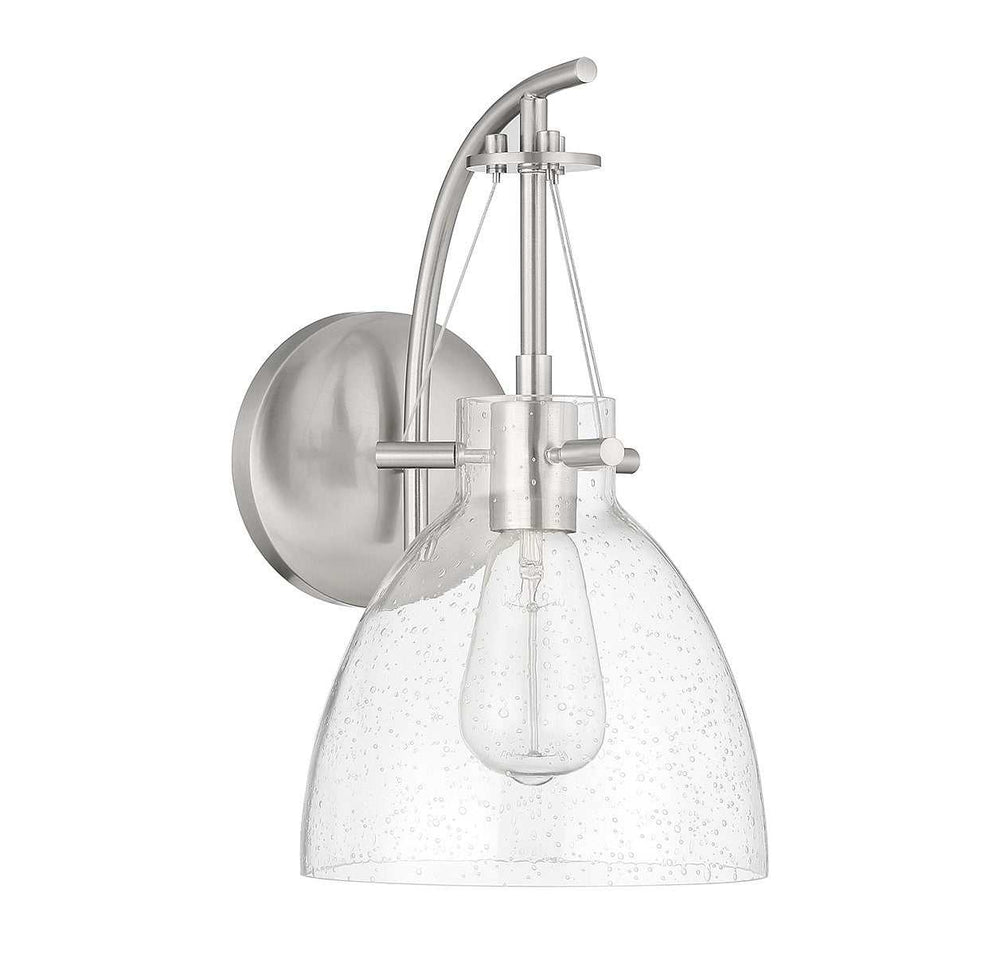 Foster One Light Wall Sconce in Satin Nickel Savoy House