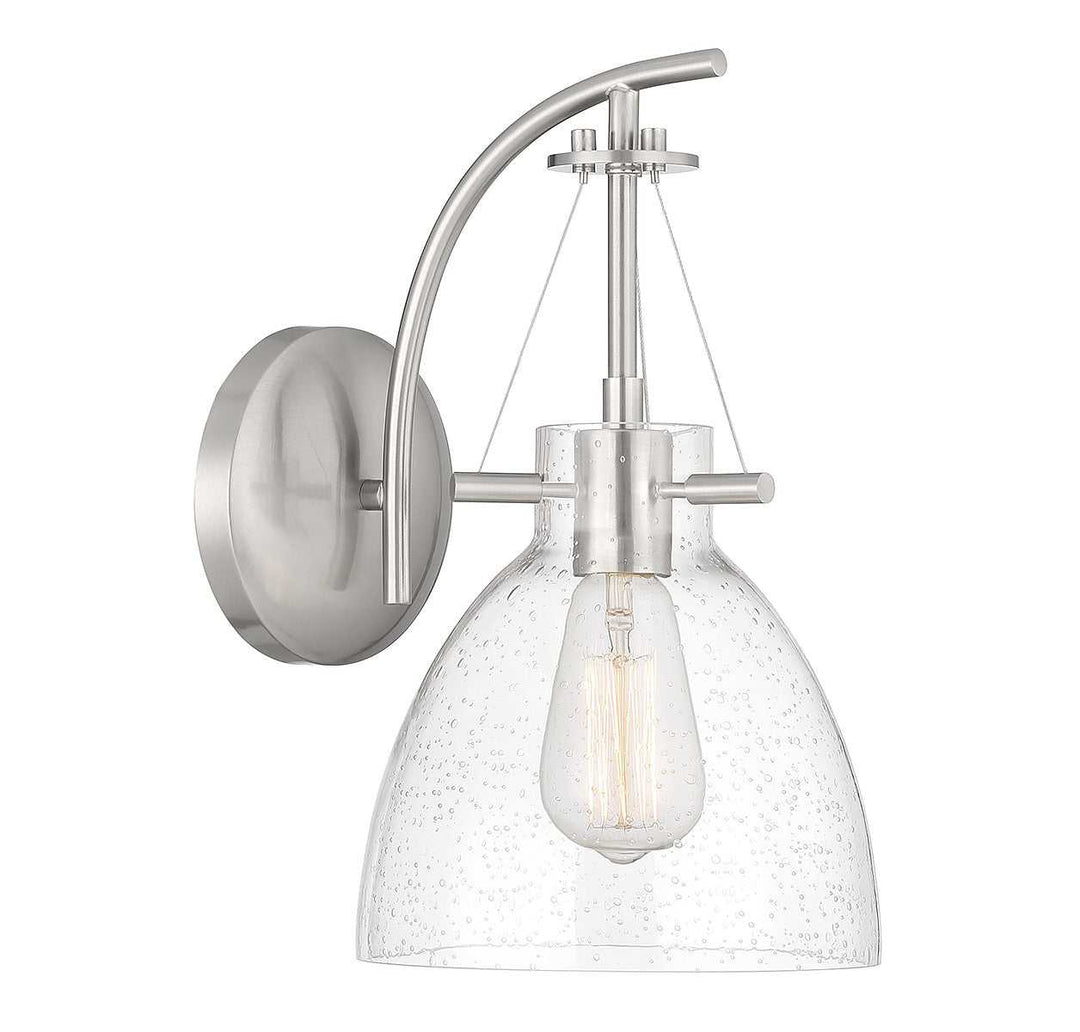 Foster One Light Wall Sconce in Satin Nickel Savoy House