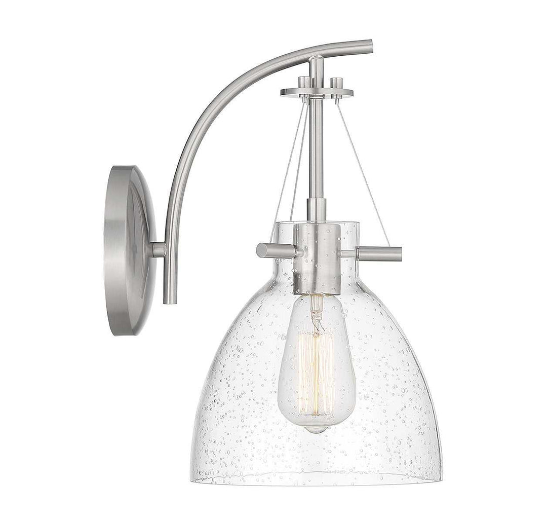 Foster One Light Wall Sconce in Satin Nickel Savoy House
