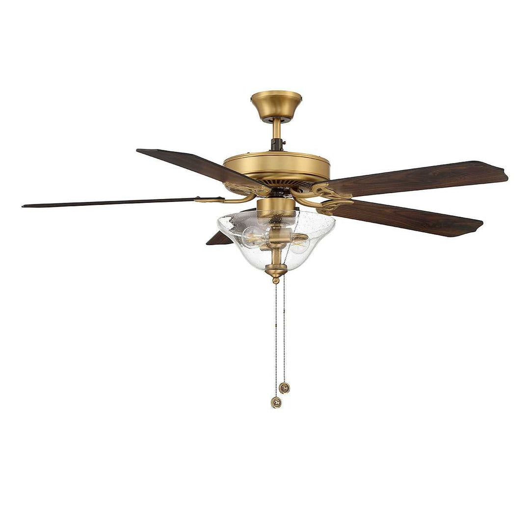 Meridian - M2019NBRV - 52" Ceiling Fan - Natural Brass