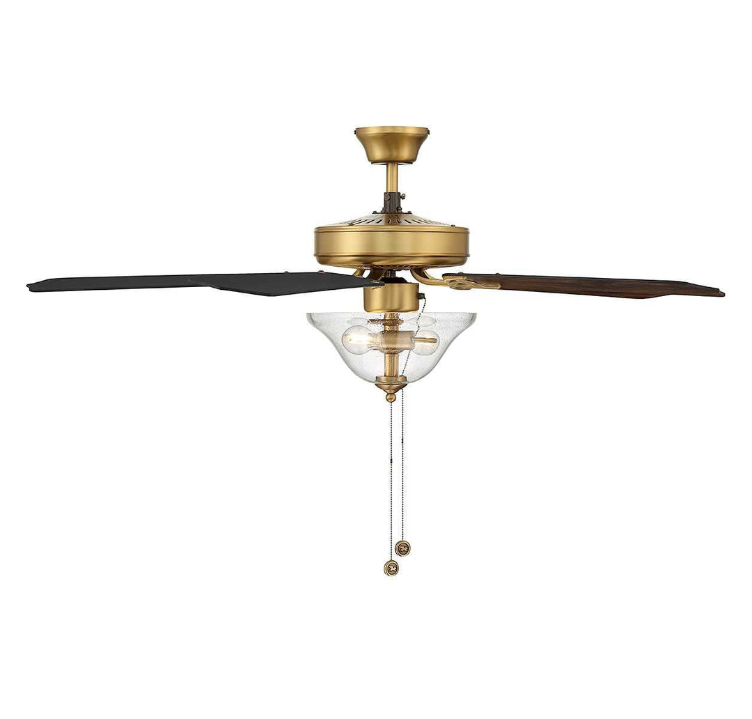 Meridian - M2019NBRV - 52" Ceiling Fan - Natural Brass