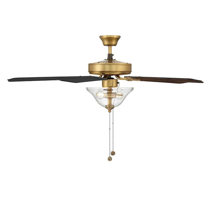 Meridian - M2019NBRV - 52" Ceiling Fan - Natural Brass