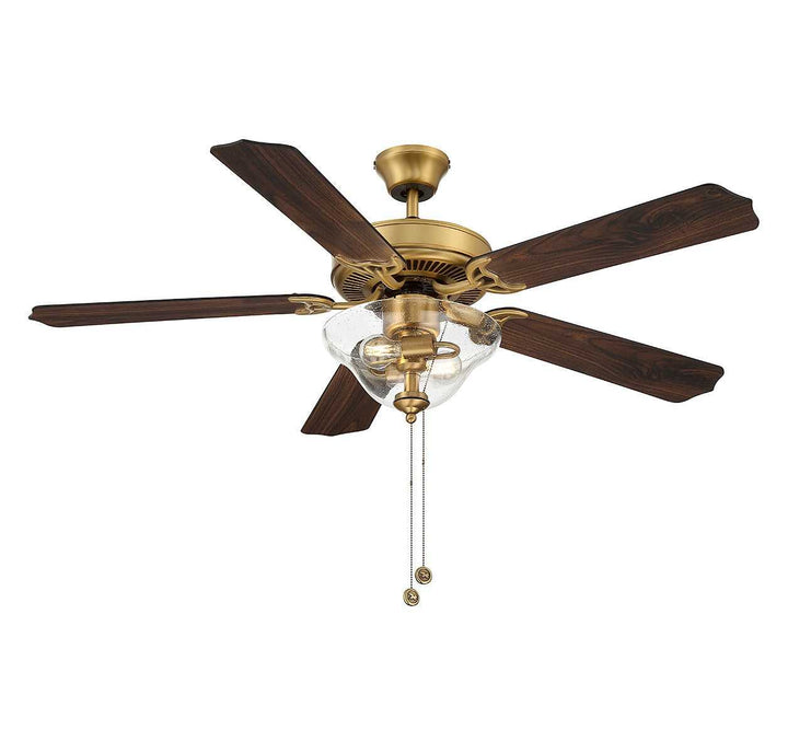 Meridian - M2019NBRV - 52" Ceiling Fan - Natural Brass