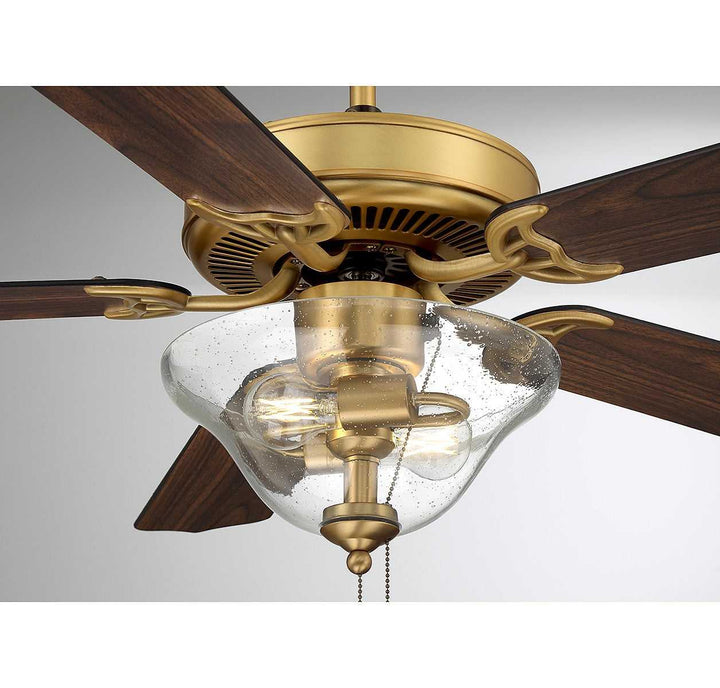 Meridian - M2019NBRV - 52" Ceiling Fan - Natural Brass