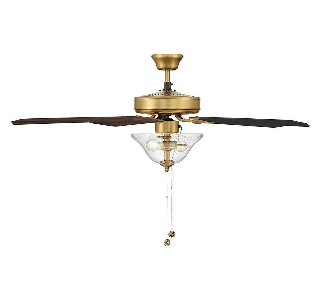 Meridian - M2019NBRV - 52" Ceiling Fan - Natural Brass