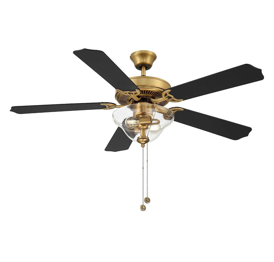 Meridian - M2019NBRV - 52" Ceiling Fan - Natural Brass