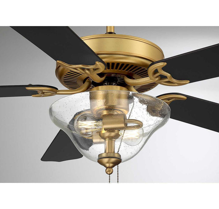 Meridian - M2019NBRV - 52" Ceiling Fan - Natural Brass
