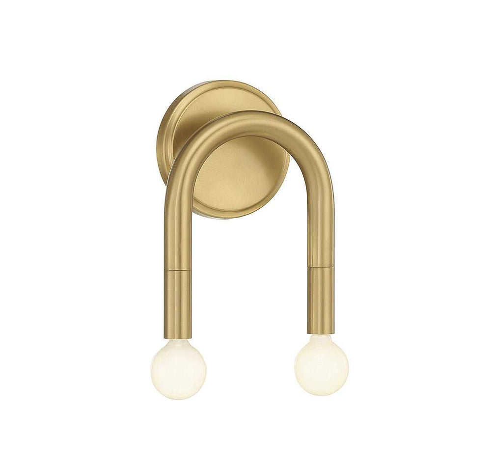 Meridian - M90099NB - Two Light Wall Sconce - Natural Brass