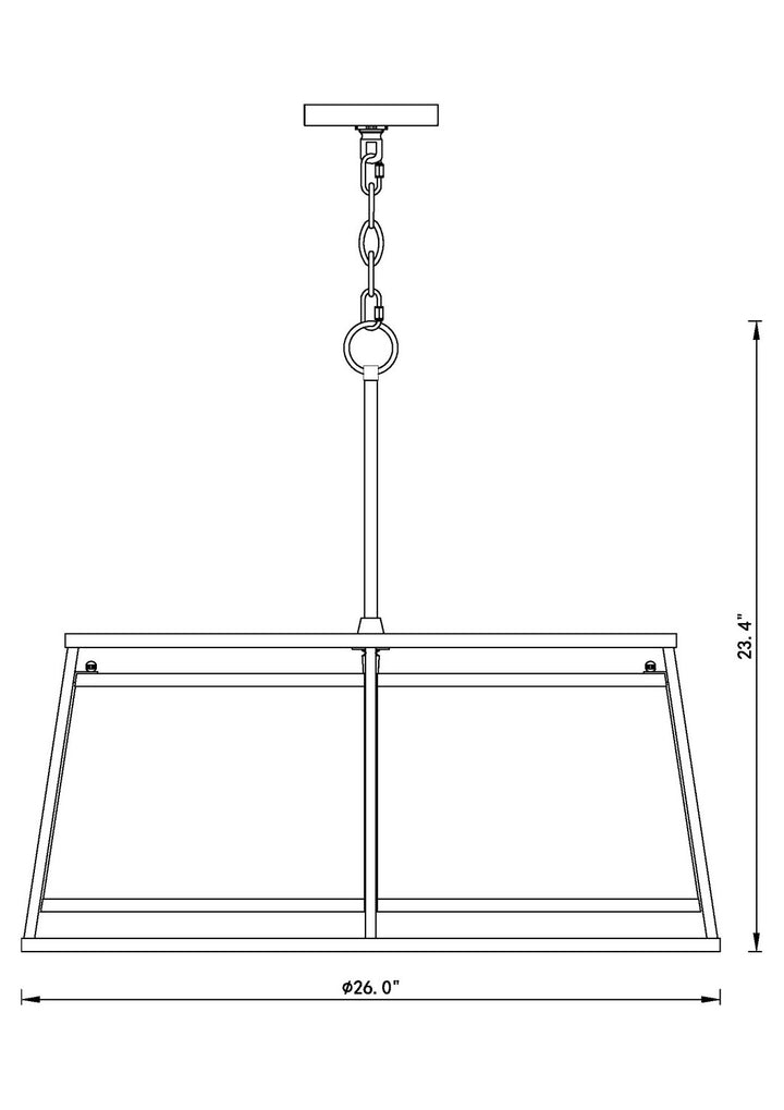 Z-Lite Canada - 1935-26RB - Six Light Chandelier - Lenyx Pendant - Rubbed Brass