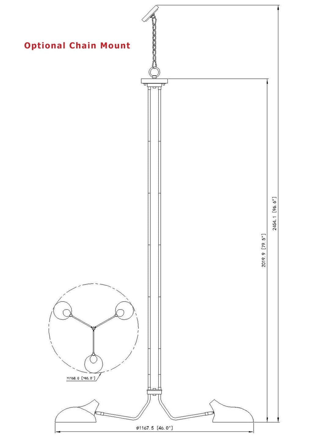Z-Lite Canada - 1942-3MB - Three Light Chandelier - Bellamy - Matte Black