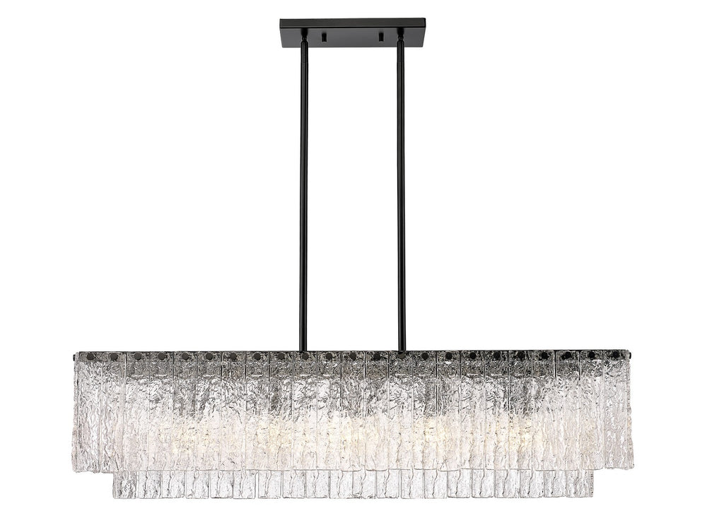 Z-Lite Canada - 1943-42L-MB - Five Light Linear Chandelier - Glacier - Matte Black