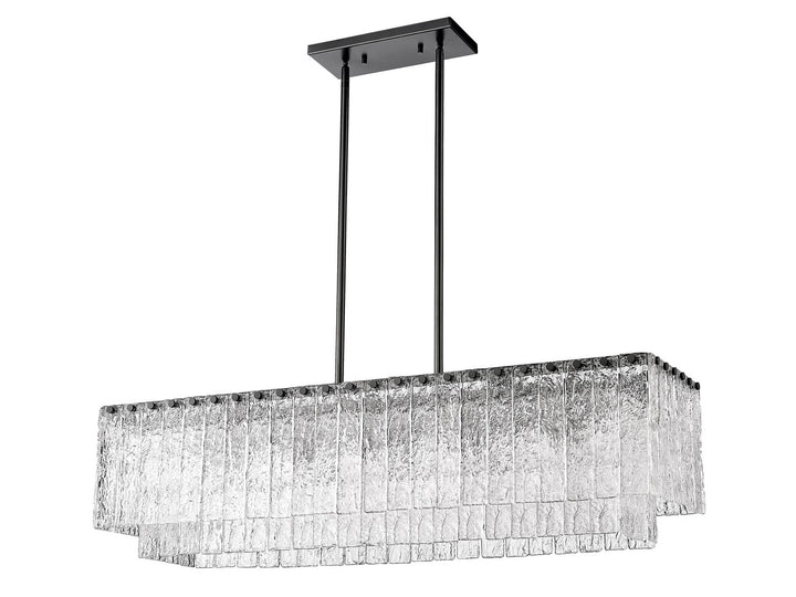 Z-Lite Canada - 1943-42L-MB - Five Light Linear Chandelier - Glacier - Matte Black